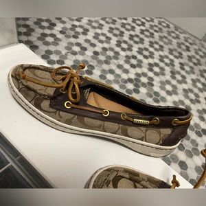 Coach loafers/boating shoes. Size 8
